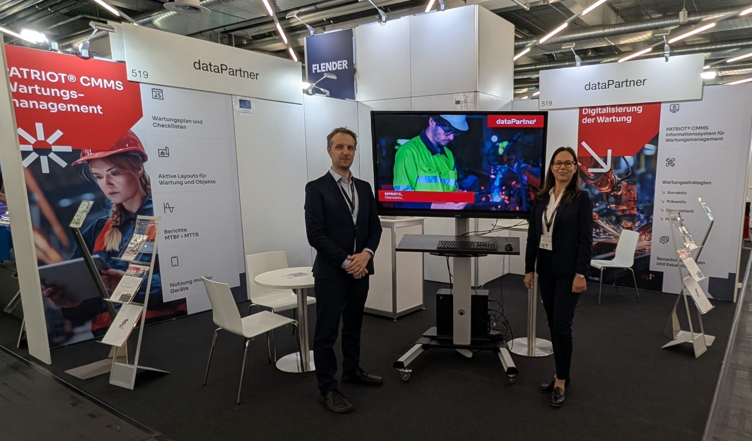 dataPartner auf der Messe Maintenance, PATRIOT WARTUNGSMANAGEMENT-System